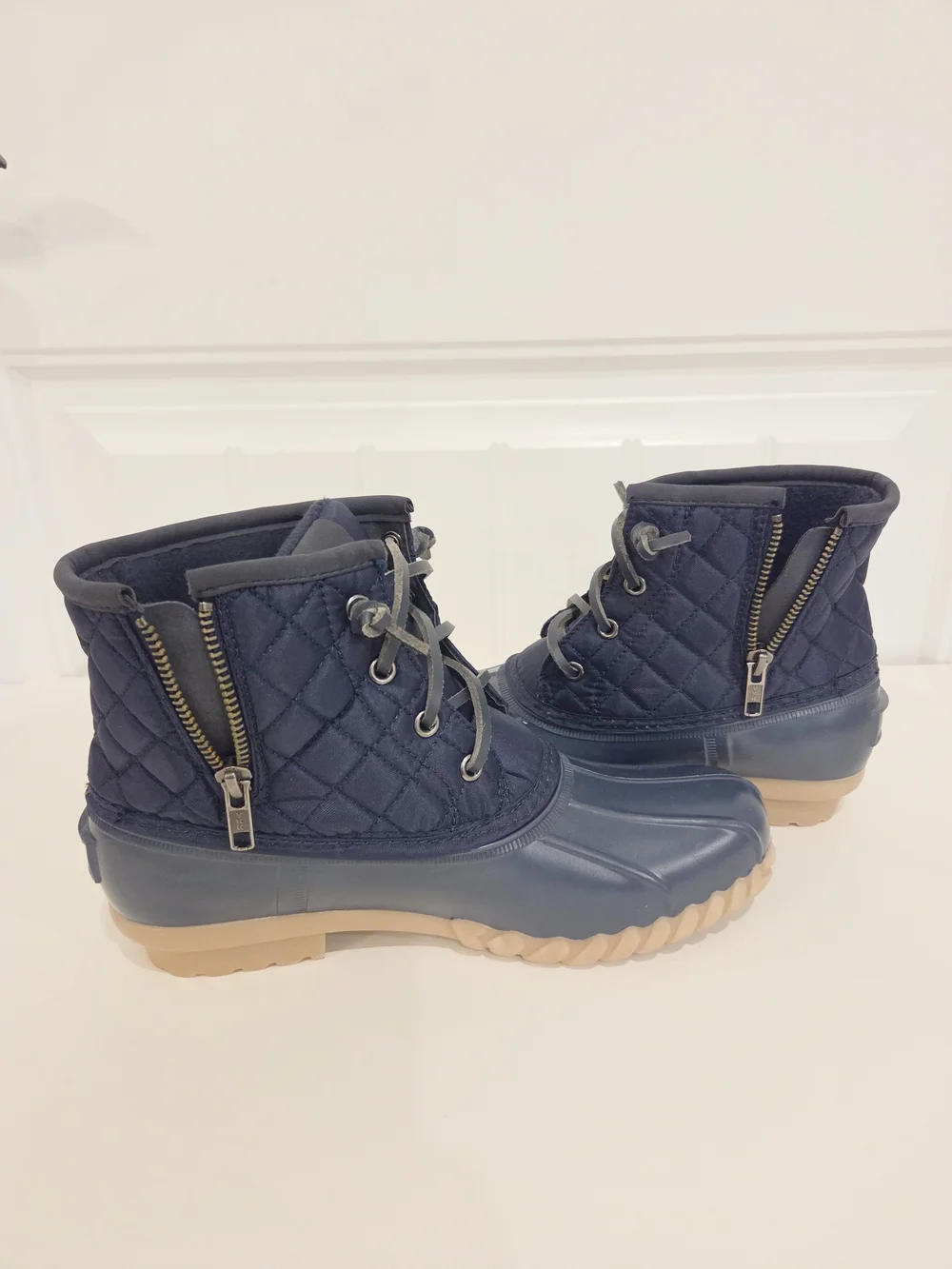 Womens Navy Blue Duck Boots